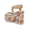 ROCIA Gold Women Embroidered Platforms