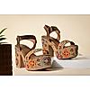 ROCIA Antique Gold Women Embroidered Platforms