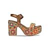 ROCIA Antique Gold Women Embroidered Platforms