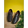 Regal Brown Men Flexible leather formal loafers with metal details