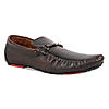 Regal Brown Men Flexible leather formal loafers with metal details