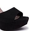 Rocia Black Suede Ankle Strap Stilettos