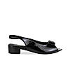 Rocia Women's Black Peep Toe Sandals