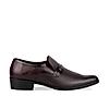 Regal Men's Maroon Textured Leather Formal Shoes