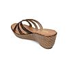 Rocia Womens Antique Gold Textured Wedges