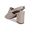 Rocia Grey Women Peep Toe High Heeled Block Heels