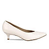 Rocia White Women Patent Kitten Heel Pumps