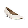 Rocia White Women Patent Kitten Heel Pumps