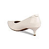 Rocia White Women Patent Kitten Heel Pumps