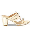 Rocia Beige Women Block Heel Kolhapuri