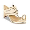 Rocia Beige Women Block Heel Kolhapuri