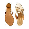 Rocia Beige Women Block Heel Kolhapuri