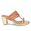 Rocia Tan Women Block Heel Kolhapuri