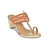 Rocia Tan Women Block Heel Kolhapuri