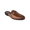 Imperio Tan Men Textured Leather Mules