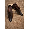 Regal Mens Maroon Textured Leather Formal shoes