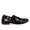 Imperio Black Men Ethnic Leather Sandals