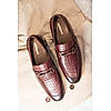 Imperio Cherry Men Formal Saddle Leather Slip On Shoes