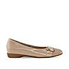 Rocia Beige Women Patent Buckled Ballerinas