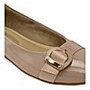 Rocia Beige Women Patent Buckled Ballerinas