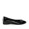 Rocia Black Women Patent Buckled Ballerinas