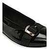 Rocia Black Women Patent Buckled Ballerinas