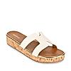 Rocia White Women Textured Slip On Sandals