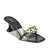 Rocia Black Women Vinyl Chained Sandals