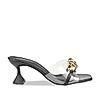 Rocia Black Women Vinyl Chained Sandals