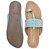 Rocia Blue Women Casual Kolhapuri Flats