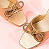 Rocia Rose Gold Women Diamond Bow Stilettos