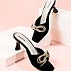 Rocia Black Women Diamond Bow Stilettos