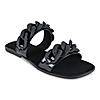 Rocia Black Women Casual Chain Flats