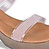 Rocia Rose Gold Women Vinyl Shimmer Block Heel Sandal