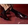 Regal Maroon Men Textured Leather Lace Ups