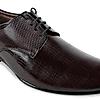 Regal Maroon Men Textured Leather Lace Ups