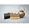 Rocia Gold Women Heavy Embellished Feather Bag