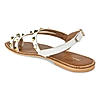 Rocia White Women Studded Flat Sandals