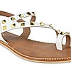 Rocia White Women Studded Flat Sandals