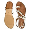 Rocia White Women Studded Flat Sandals