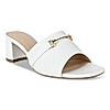 Rocia White Women Gold Buckled Block Heels