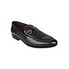 Imperio Black Men Textured Leather Formal Shoes