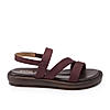 Rocia By Regal Brown Women Zig-Zag Strappy Flats