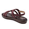 Rocia By Regal Brown Women Zig-Zag Strappy Flats