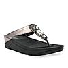 Rocia By Regal Gun Metal Women Diamond Studded Comfort Flats