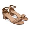 Rocia By Regal Beige Women Suede Ankle Strap Sandals