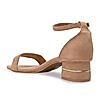 Rocia By Regal Beige Women Suede Ankle Strap Sandals