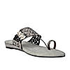 Rocia By Regal Gun Metal Women Laser Cut Flats