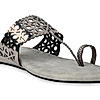 Rocia By Regal Gun Metal Women Laser Cut Flats