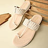 Rocia By Regal White Women Woven Kolhapuri Comfort Flats